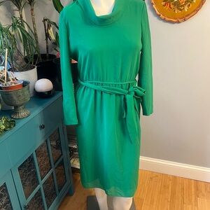 Talbots Long Sleeve Emerald Dress